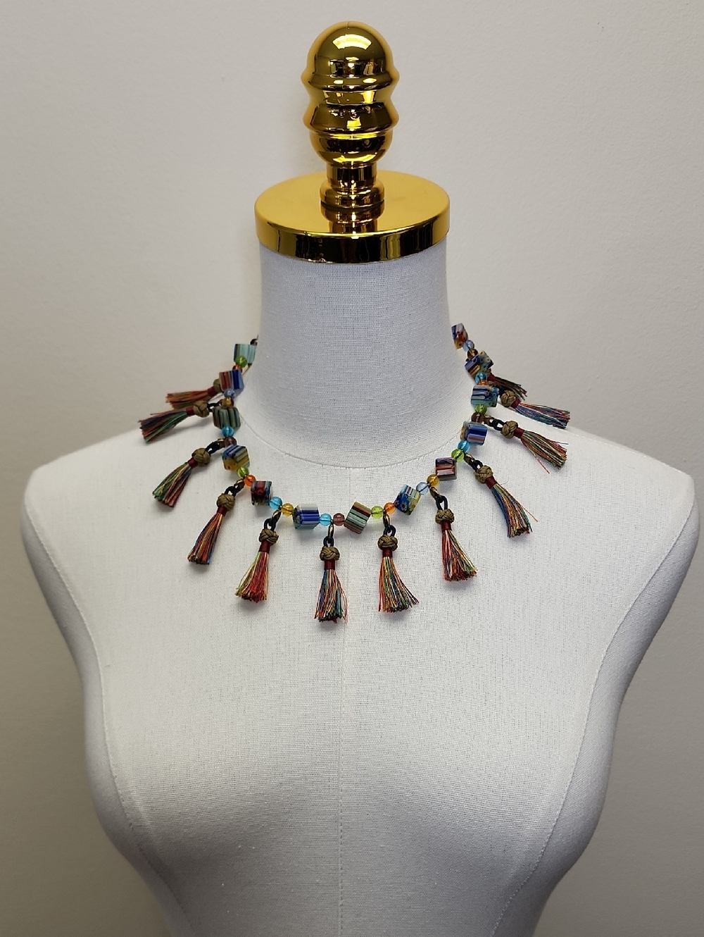 V&R Emprise Haberdashery Tassel Necklace Earrings Bracelet 3-Piece Set